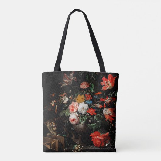 Abraham Mignon The Overdraaid Bouquet. Floral Tote Bag (Achterkant)