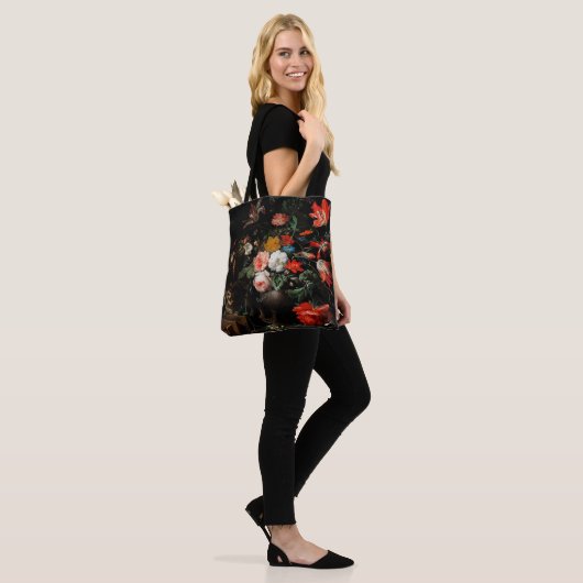 Abraham Mignon The Overdraaid Bouquet. Floral Tote Bag (Op model)