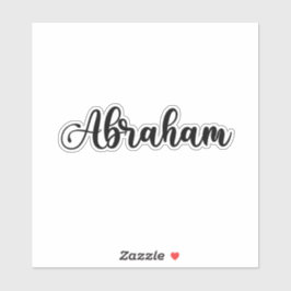Abraham Naam - Handgeschreven kalligrafie Sticker