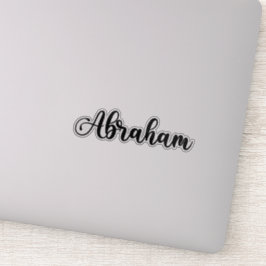 Abraham Naam - Handgeschreven kalligrafie Sticker