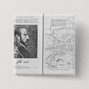 Abraham Ortel Oretelius Vierkante Button 5,1 Cm