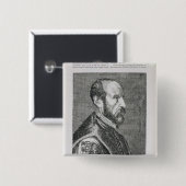 Abraham Ortelius Vierkante Button 5,1 Cm (Voorkant /achterkant)