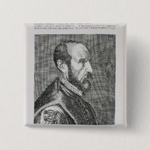 Abraham Ortelius Vierkante Button 5,1 Cm