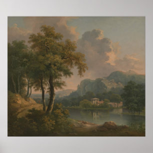 Abraham Pether - Hilly Landscape Poster