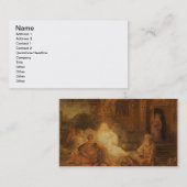 Abraham Receives the Three Angels, 1646 (olie op p Visitekaartje (Voorkant / Achterkant)