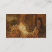 Abraham Receives the Three Angels, 1646 (olie op p Visitekaartje (Achterkant)