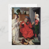 Abraham, Sara en an Angel, c.1520 Briefkaart (Voorkant / Achterkant)