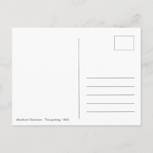 Abraham Solomon - Het Briefkaart van de Parting CC (Achterkant)