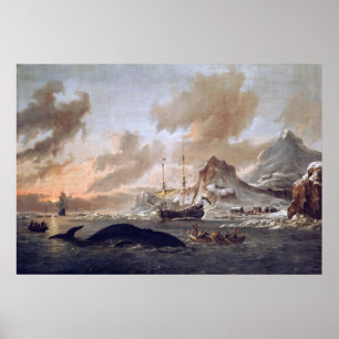 Abraham Storck Dutch walvisvaarders bij Spitsberge Poster
