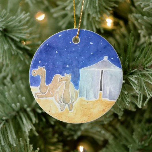 Abraham Tent en Camels Jesse Tree Keramisch Ornament (Boom)