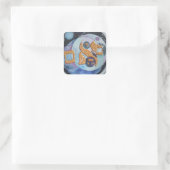 Abraham Vierkante Sticker (Tas)