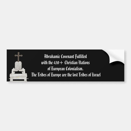 Abrahamitisch verbond bumpersticker (Voorkant)
