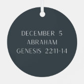 Abrahams offerande Advent Jesse-boom Metalen Ornament (Achterkant)