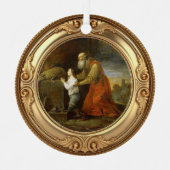 Abrahams offerande Advent Jesse-boom Metalen Ornament (Voorkant)