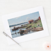 Abrahamsson's "Motif from Jutholmen"-stickers Rechthoekige Sticker (Envelop)