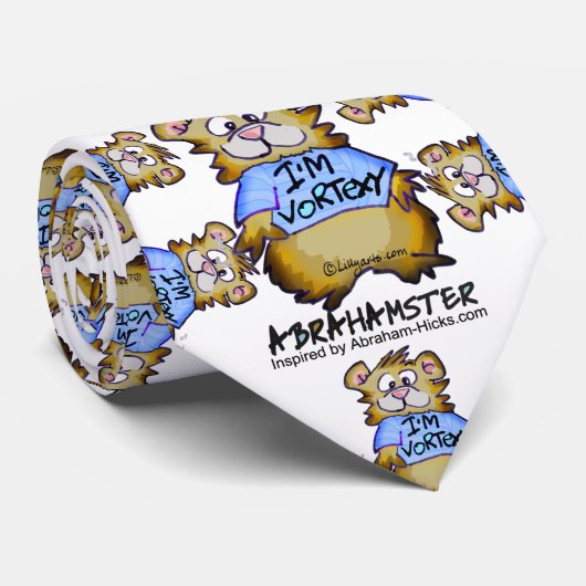 Abrahamster Cartoon Ik ben Vortexy Stropdas (Opgerold)