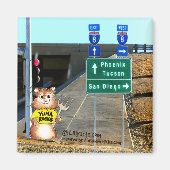 Abrahamster in Yuma Forking Gedachten Magneet (Voorkant)