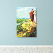 Abram en Lot Afzonderlijke Genesis 13 Canvas Afdruk (Insitu (Houten vloer))