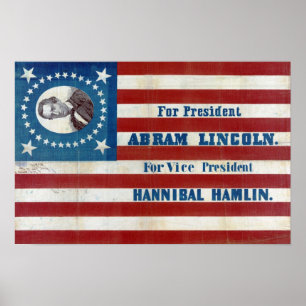 Abram Lincoln Presidentiële Campaign Vintage Poste Poster