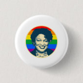 ABRAMS LGBT BADGE RONDE BUTTON 3,2 CM (Voorkant)