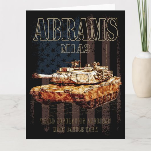 Abrams M1A2 MBT Verenigde Staten Main Battle Tank Bedankkaart (Voorkant)