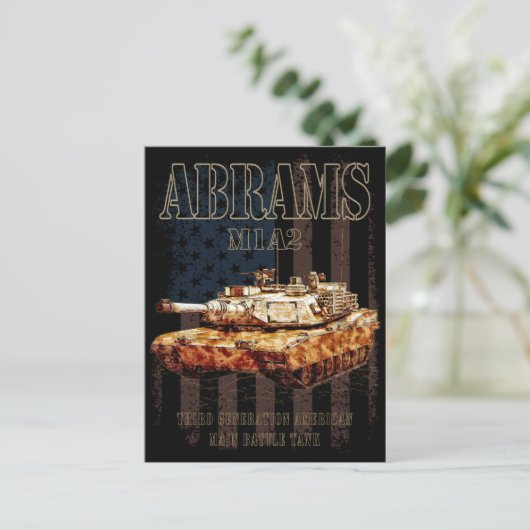Abrams M1A2 MBT Verenigde Staten Main Battle Tank Briefkaart (Staand voorkant)
