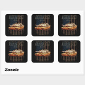 Abrams M1A2 MBT Verenigde Staten Main Battle Tank Vierkante Sticker (Vel)