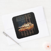 Abrams M1A2 MBT Verenigde Staten Main Battle Tank Vierkante Sticker (Envelop)