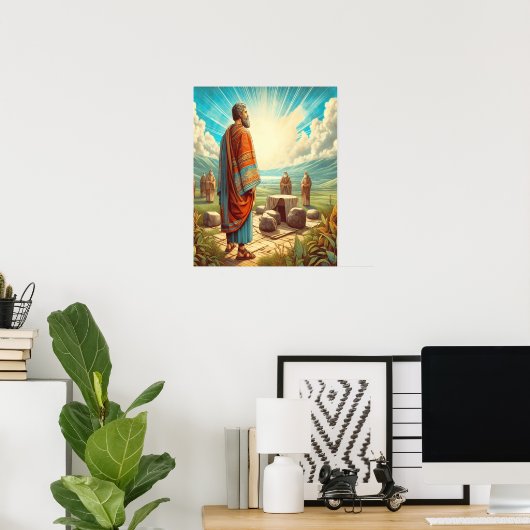 Abram's moment van geloof: Genesis 15 Poster (Thuiskantoor)