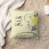 Abraxas Abstract Floral Fishnet yellow Mr. en mevr Kussen (Deken)