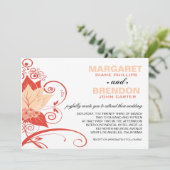 Abraxas Abstract Floral | perzikkoraal Kaart (Staand voorkant)