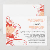 Abraxas Abstract Floral | perzikkoraal Kaart (Voorkant / Achterkant)