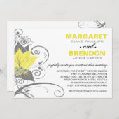 Abraxas Abstract Floral | yellow charcoal Kaart (Voorkant / Achterkant)