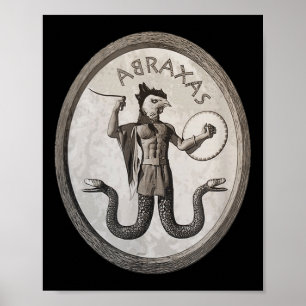 Abraxas Esoteric Gnostic Symbool Occulte heidense  Poster