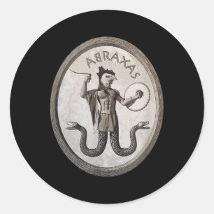 Abraxas Esoteric Gnostic Symbool Occulte heidense  Ronde Sticker