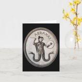 Abraxas Esoterisch Gnostisch Symbool Occult Pagan  Kaart (Gele Bloem)