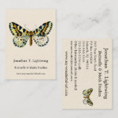 Abraxas grossulariata, de Magpie Moth Color Image Visitekaartje (Voorkant / Achterkant)