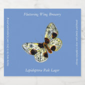 Abraxas sylvata - de gekloonde Magpie Moth Beer Bo Bier Etiket (Enkel label)