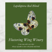 Abraxas sylvata - het gekloonde Magpie Moth Wine L Wijn Etiket (Enkel label)