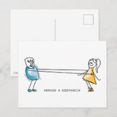 Abrazo a distancia briefkaart (Voorkant / Achterkant)