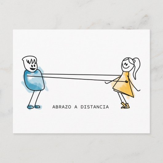 Abrazo a distancia briefkaart (Voorkant)