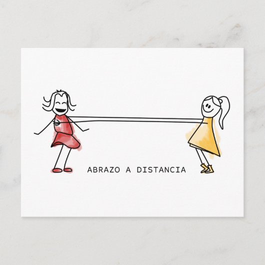 Abrazo a distancia briefkaart (Voorkant)