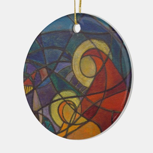 Abrazo de Amor-versiering Keramisch Ornament (Links)