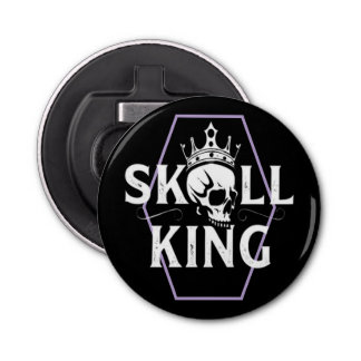 Abre botellas, diseño de calavera button flesopener