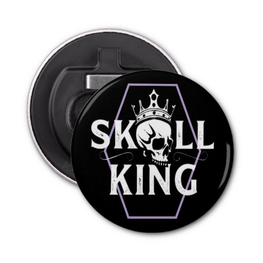 Abre botellas, diseño de calavera button flesopener (Voorkant)