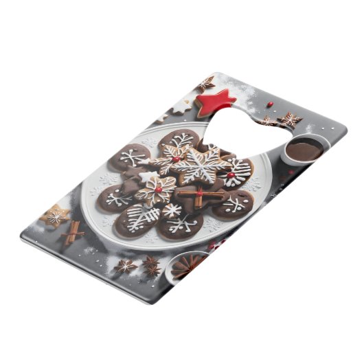 Abrebotellas de acero inoxidable navidad 1 - 001 creditkaart flessenopener (Achterkant Gekanteld)