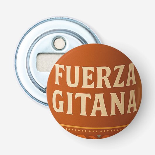 Abrebotellas “Fuerza Gitana” – Edición Raíz Gitana Button Flesopener (Voorkant)