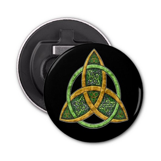 Abrebotellas símbolo Celta Verde Button Flesopener (Voorkant)