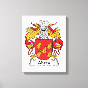 Abreu Family Crest Canvas Afdruk