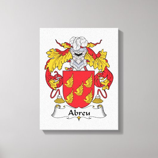 Abreu Family Crest Canvas Afdruk (Voorkant)